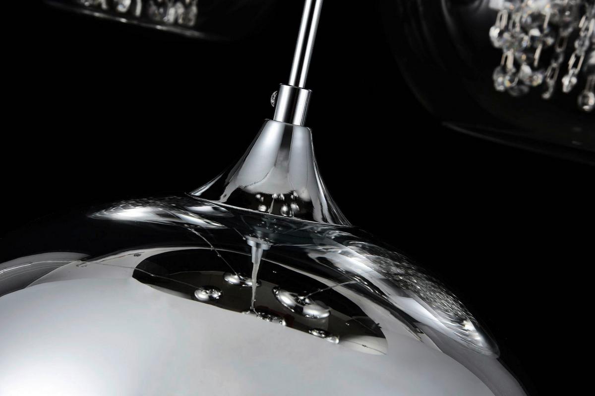PENDELLEUCHTE FERMI - Transparent/Nickelfarben, Trend, Glas/Metall (91/65/95cm) - MAYTONI
