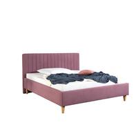 Polsterbett Sierro Beere ca. 200x200 cm - Beere/Naturfarben, MODERN, Holz/Textil (200/200cm) - Livetastic