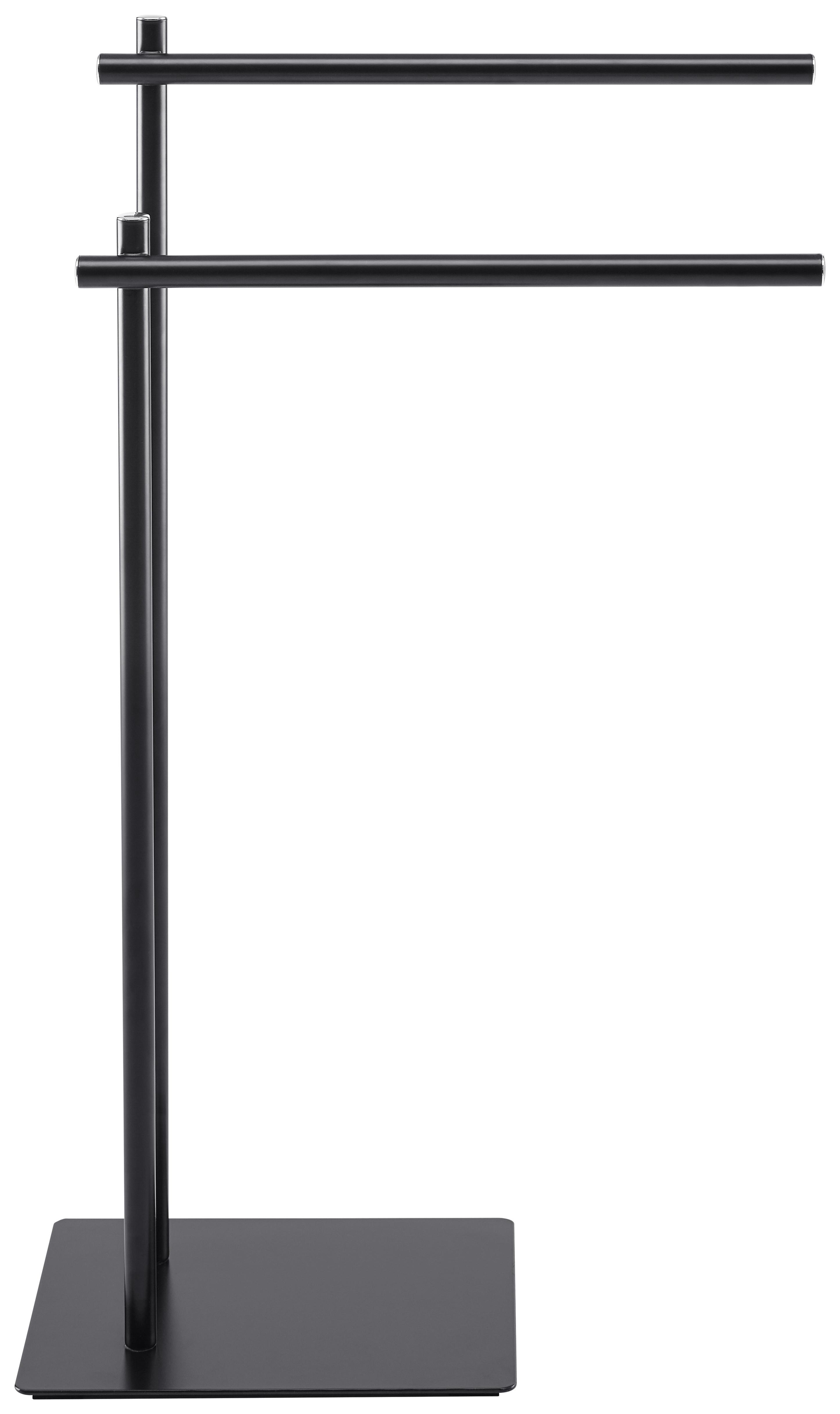 Törölközőtartó Mani - fekete, Modern, fém (47/81,5/24cm) - Mömax