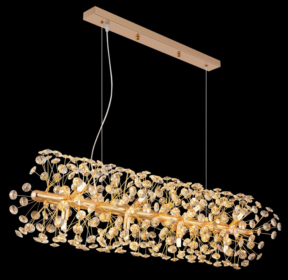 KRISTALL-HÄNGELEUCHTE 64135H4   KATRINA - Klar/Transparent, Lifestyle, Glas/Kunststoff (90/30/150cm) - Globo