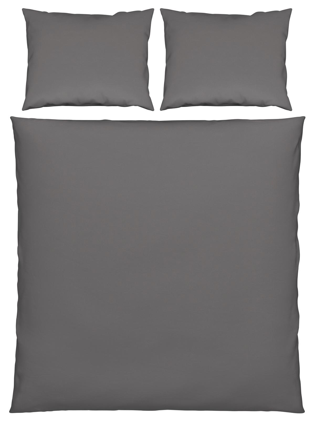 Bettwäsche Iris XXL Grau ca. 200x220cm - Grau, MODERN, Textil (200/220cm) - Modern Living
