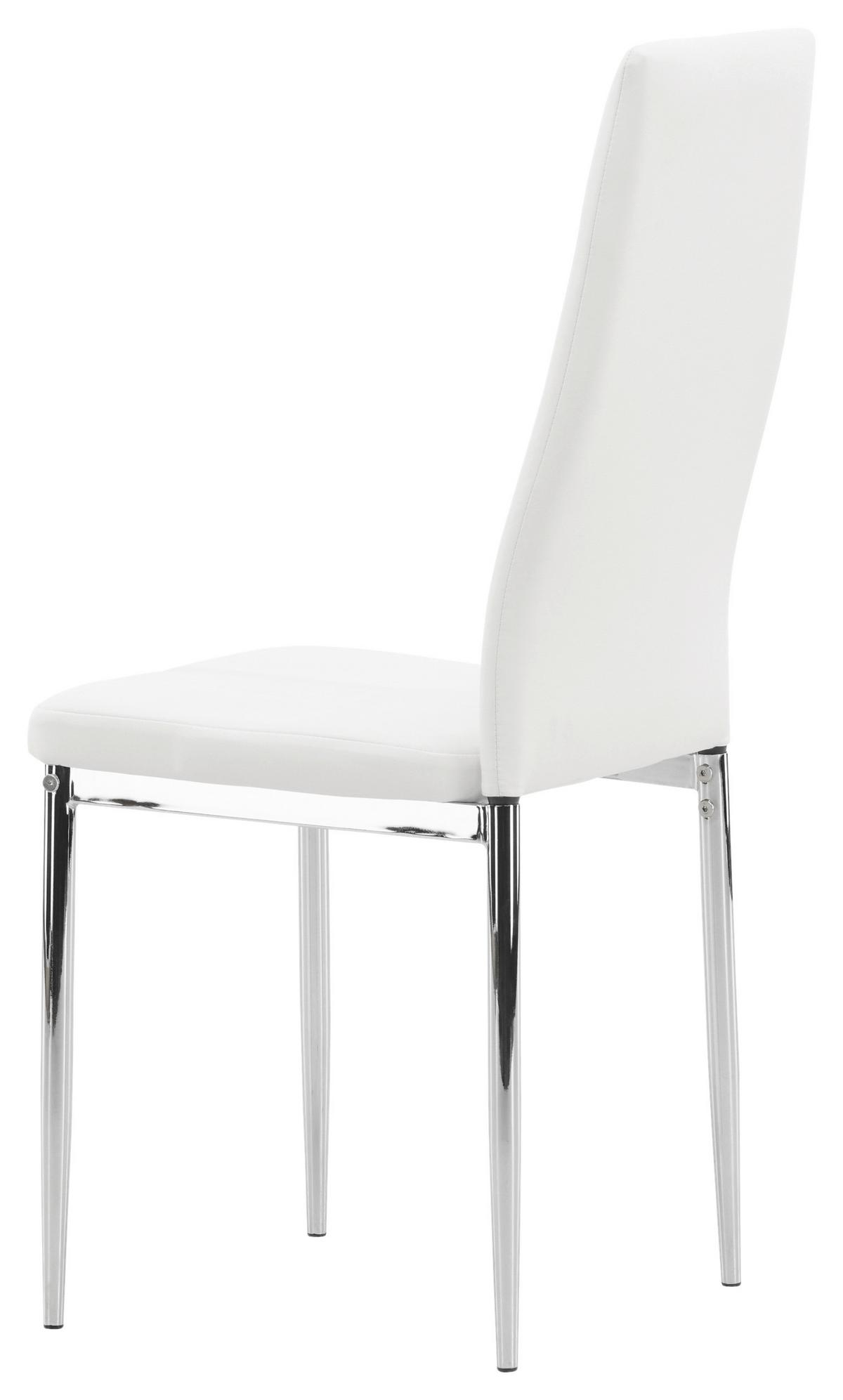 STUHL-SET PASTILL - Silberfarben/Weiß, Design, Kunststoff/Textil (42/99/45cm) - Livetastic