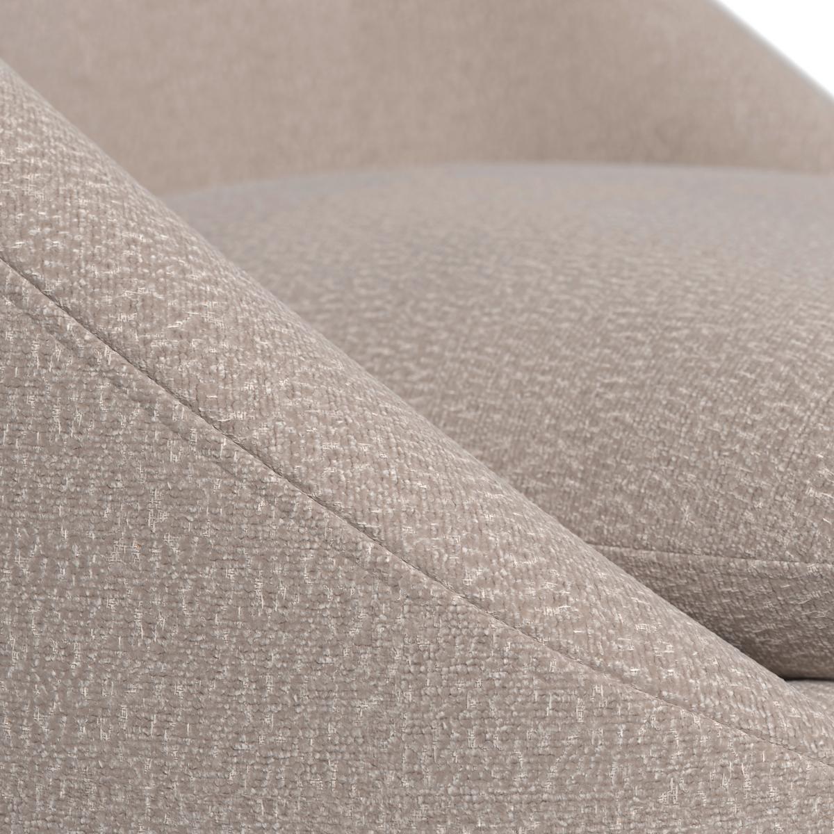 Sessel Dora Chenille Creme - Creme/Schwarz, MODERN, Holz/Textil (77/74/73cm)