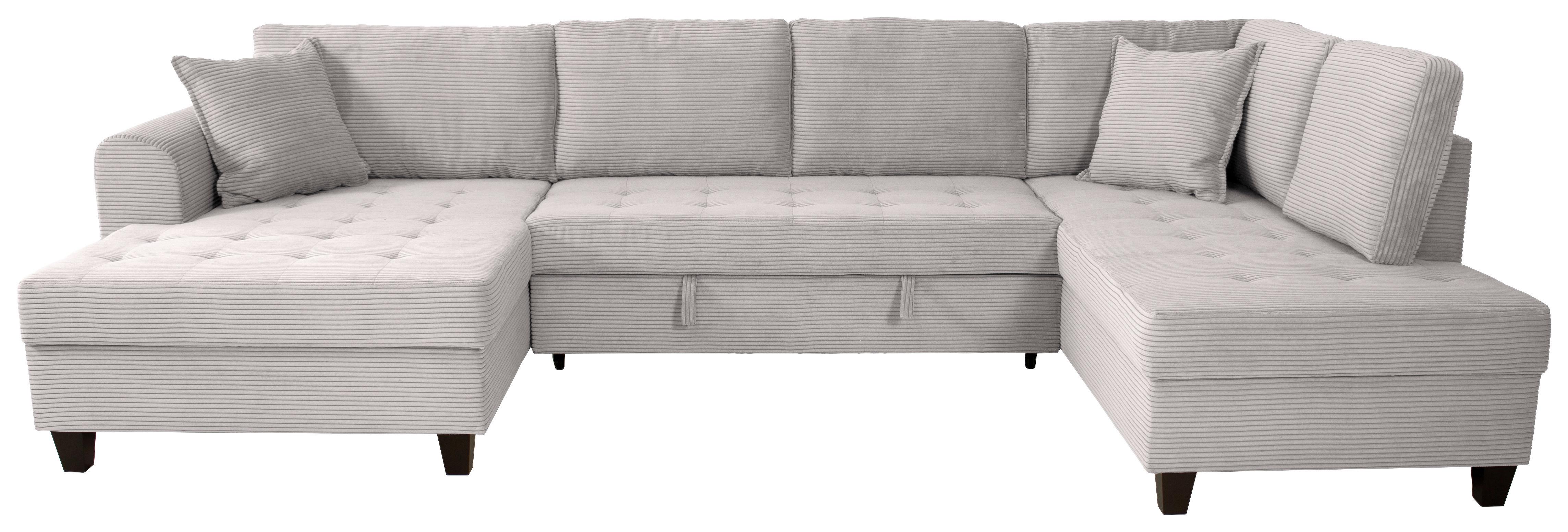 Kutna Garnitura Moritz - svijetlo siva, Trend, tekstil (155/324/178cm)