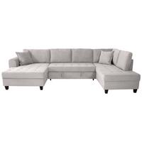 Kutna Garnitura Moritz - svijetlo siva, Trend, tekstil (155/324/178cm) - Modern Living