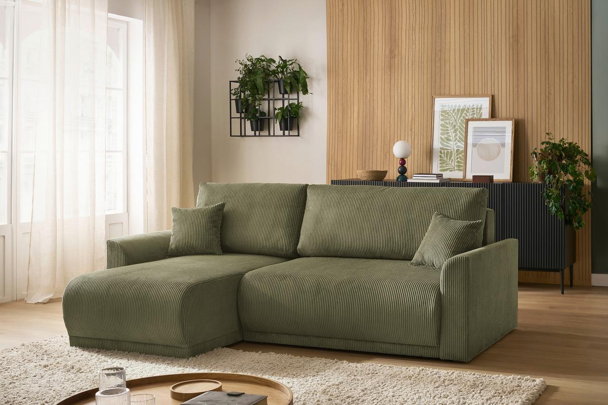 Coltar Kim - măsliniu, Modern, lemn (233/146cm) - Modern Living
