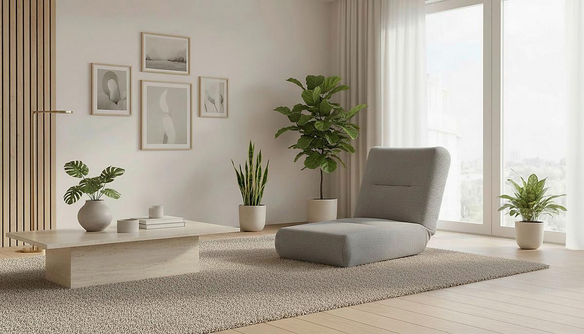 Fotelj Luna, Siva, Funkcija Ležišča - siva, Design, tekstil (81/88/160cm) - Livetastic