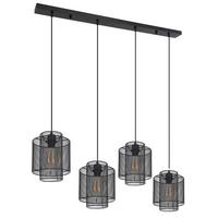 Hängeleuchte Augustin in Schwarz max. 40 Watt - Schwarz, Basics, Metall (98/20/120cm) - Globo