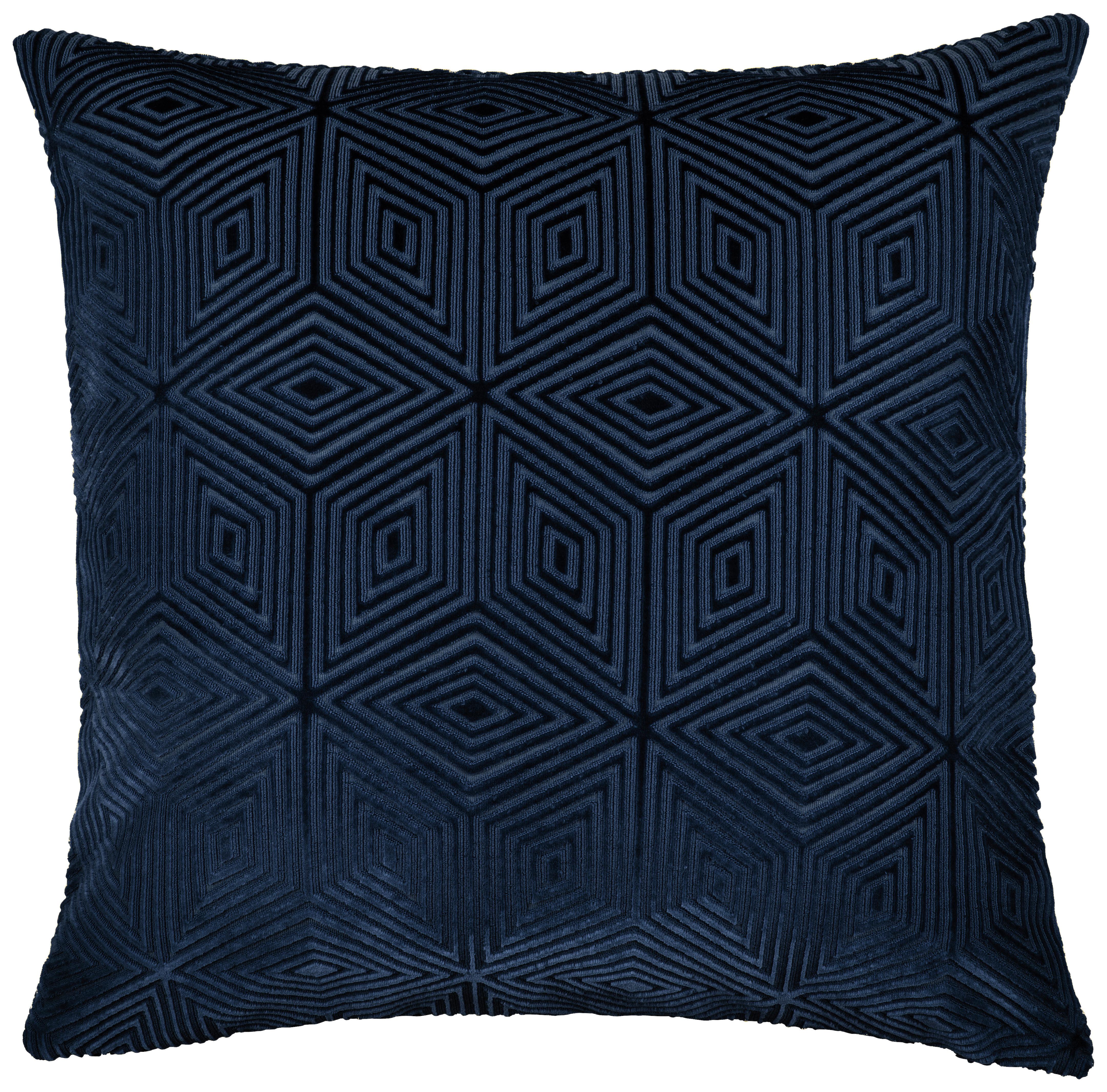 Kissenhülle Rania Dunkelblau ca. 50x50cm - Dunkelblau, Textil (50/50cm)