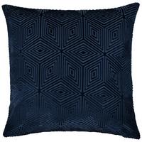 Kissenhülle Rania Dunkelblau ca. 50x50cm - Dunkelblau, Textil (50/50cm)