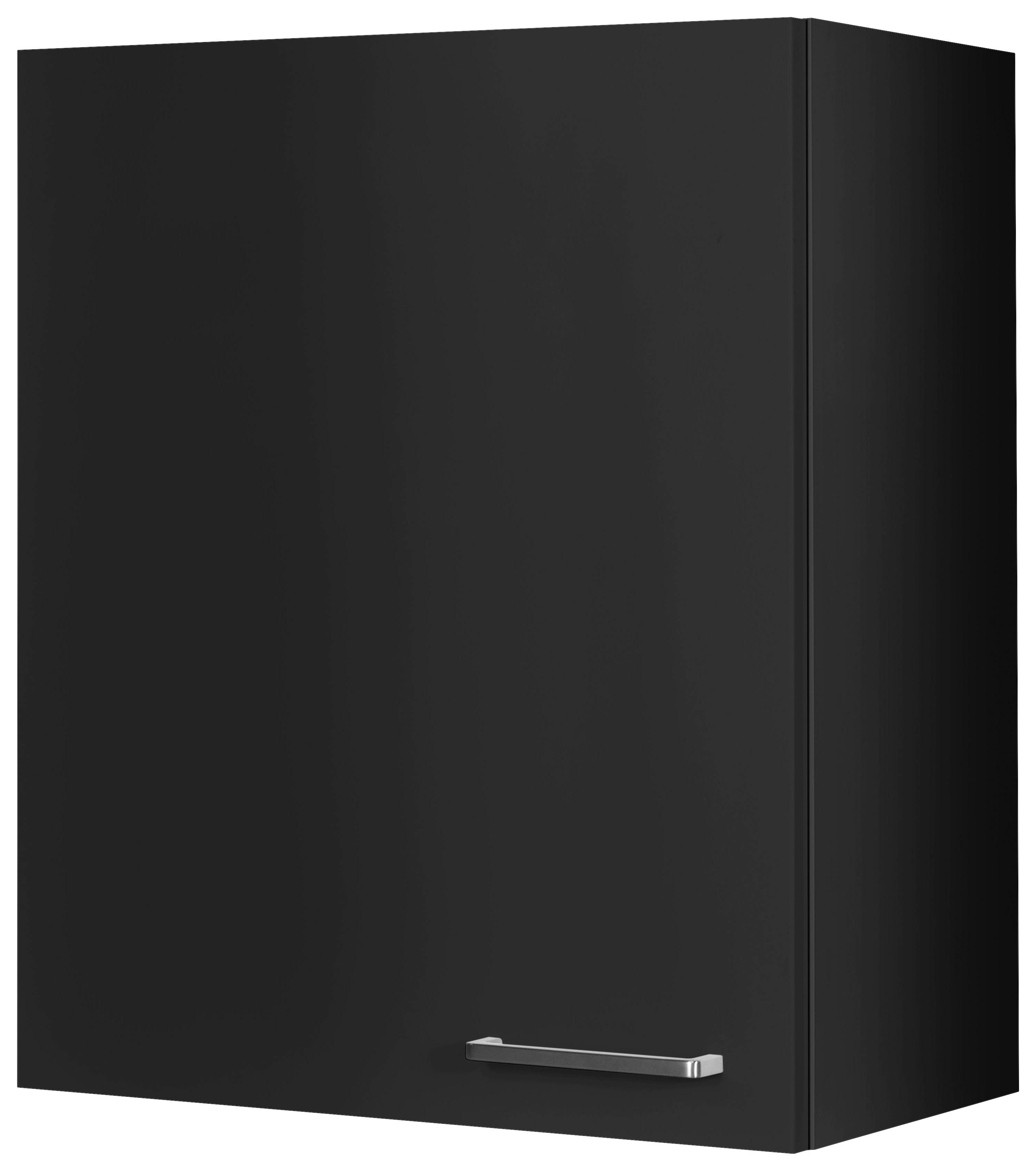 Küchenoberschrank Touch Schwarz - Edelstahlfarben/Schwarz, MODERN, Holzwerkstoff (60/72/35cm) - Nobilia