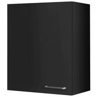 Küchenoberschrank Touch Schwarz - Edelstahlfarben/Schwarz, MODERN, Holzwerkstoff (60/72/35cm) - Nobilia