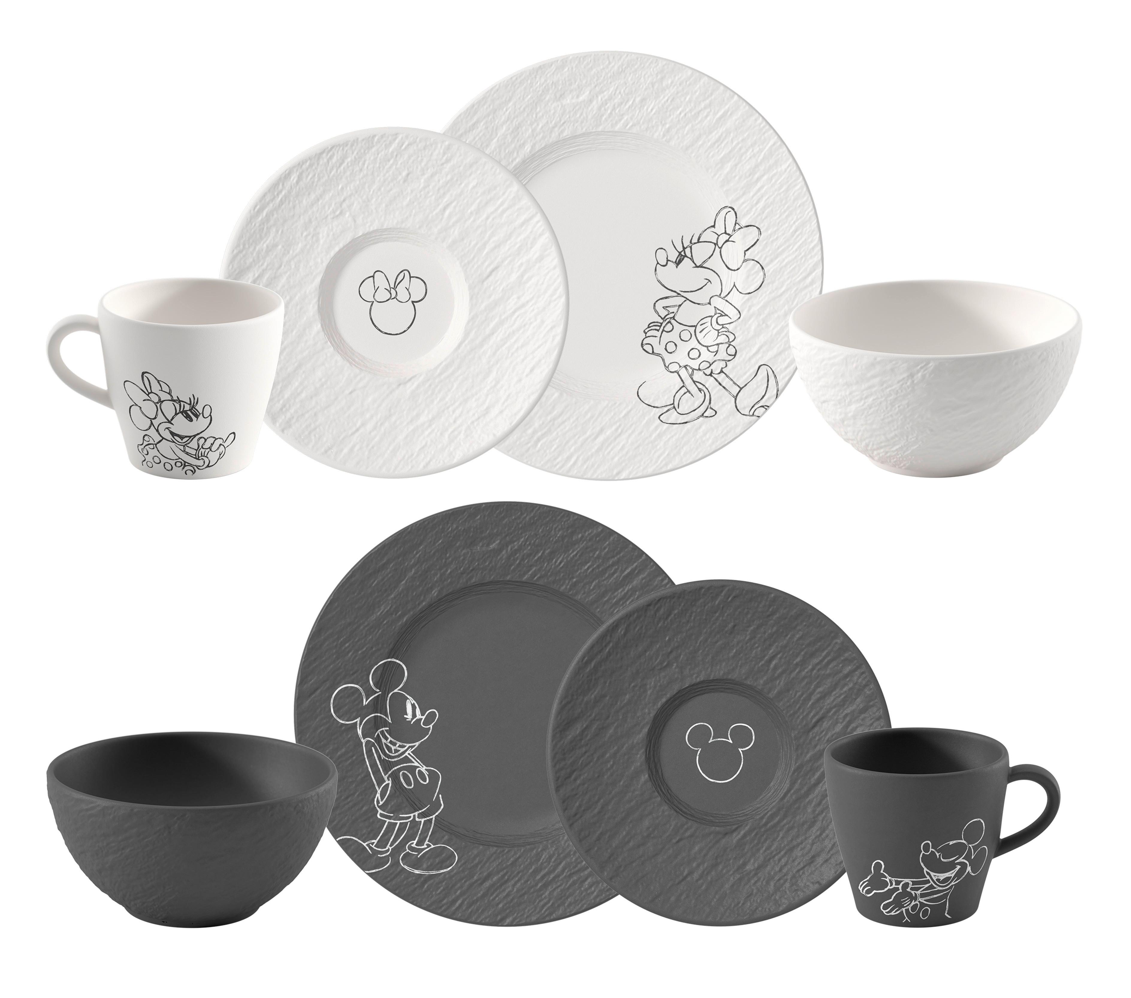 SERWIS ŚNIADANIOWY MANUFACTURE ROCK VILLEROY&BOCH - czarny/biały, Basics, ceramika - Villeroy & Boch