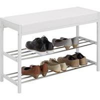 Előszobapad Cipőtárolóval Ellie - krómszínű/fehér, Modern, textil/fém (80/52/30cm) - Mömax