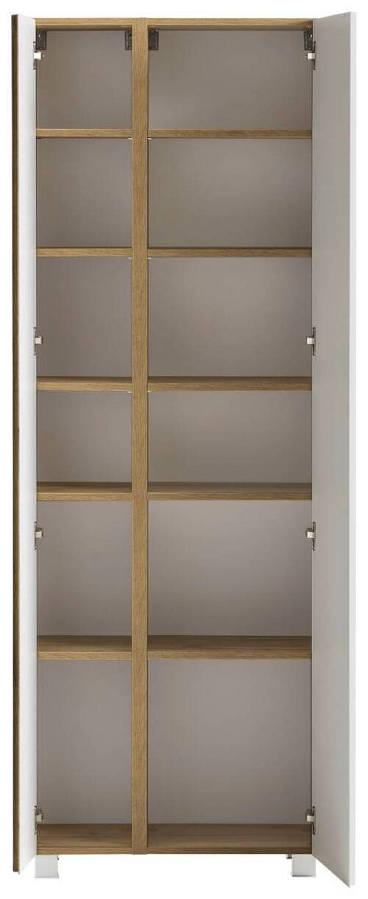 Hochschrank Varese ca. 65x180 cm Weiß/Eiche - Eiche Wotan/Weiß, MODERN, Holzwerkstoff (65/180/35cm) - Held