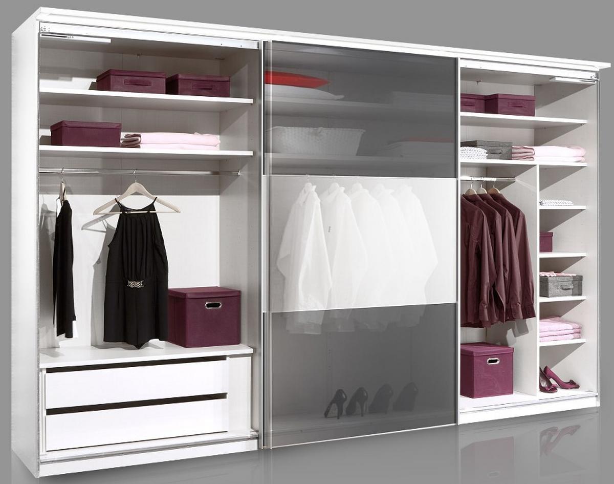 Ormar S Kliznim Vratima Includo - bijela/boje aluminija, Moderno, drvni materijal (336/222/68cm) - Premium Living