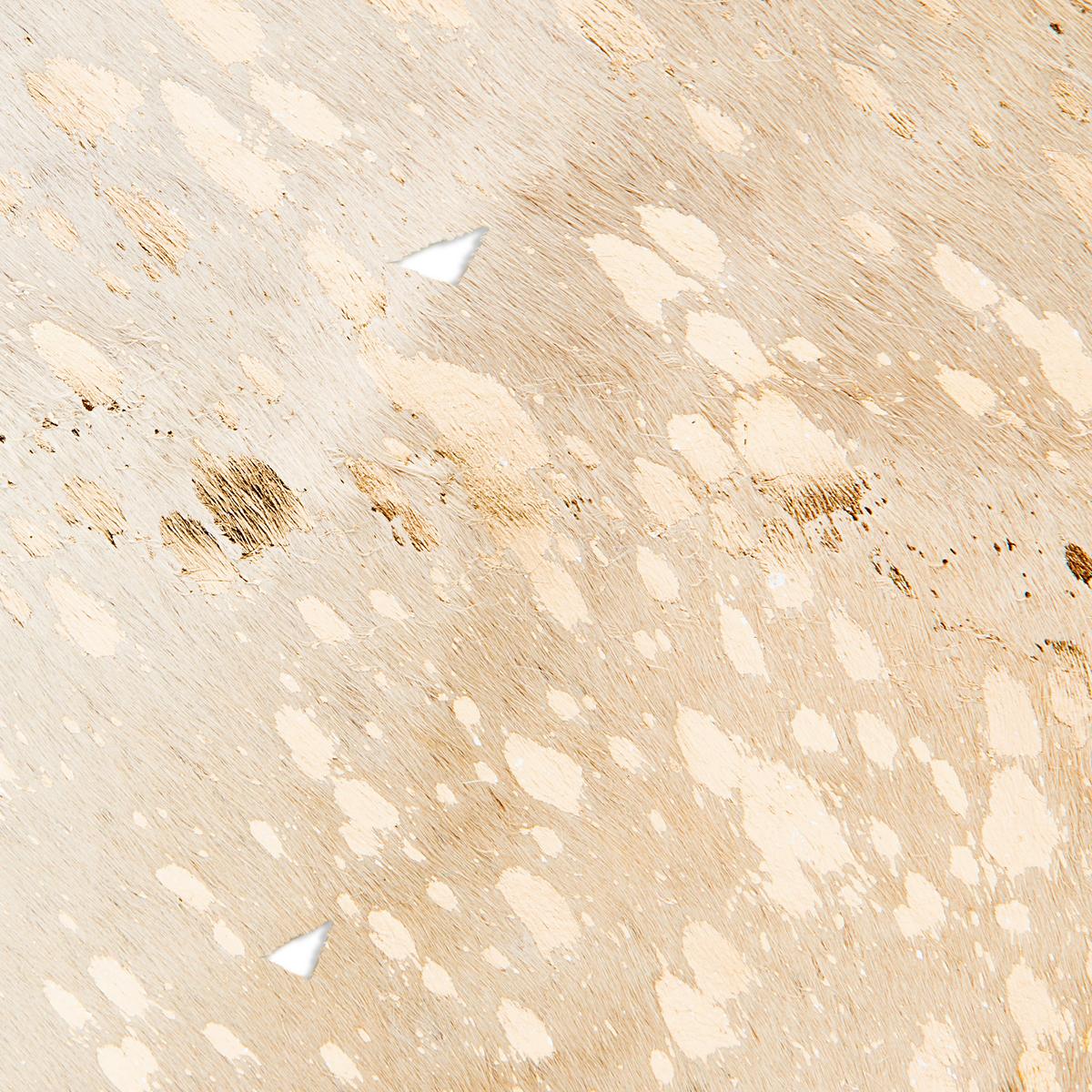 FLACHWEBETEPPICH FLY 110 WEIß / GOLD - Weiss/Goldfarben, Konventionell, Leder (1.35qm) - Kayoom