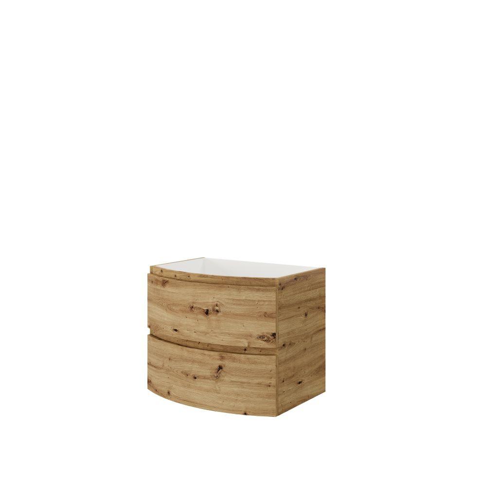 Bază pentru lavoar Armonia - stejar vechi/alb, Modern, material pe bază de lemn (70/56/49cm)