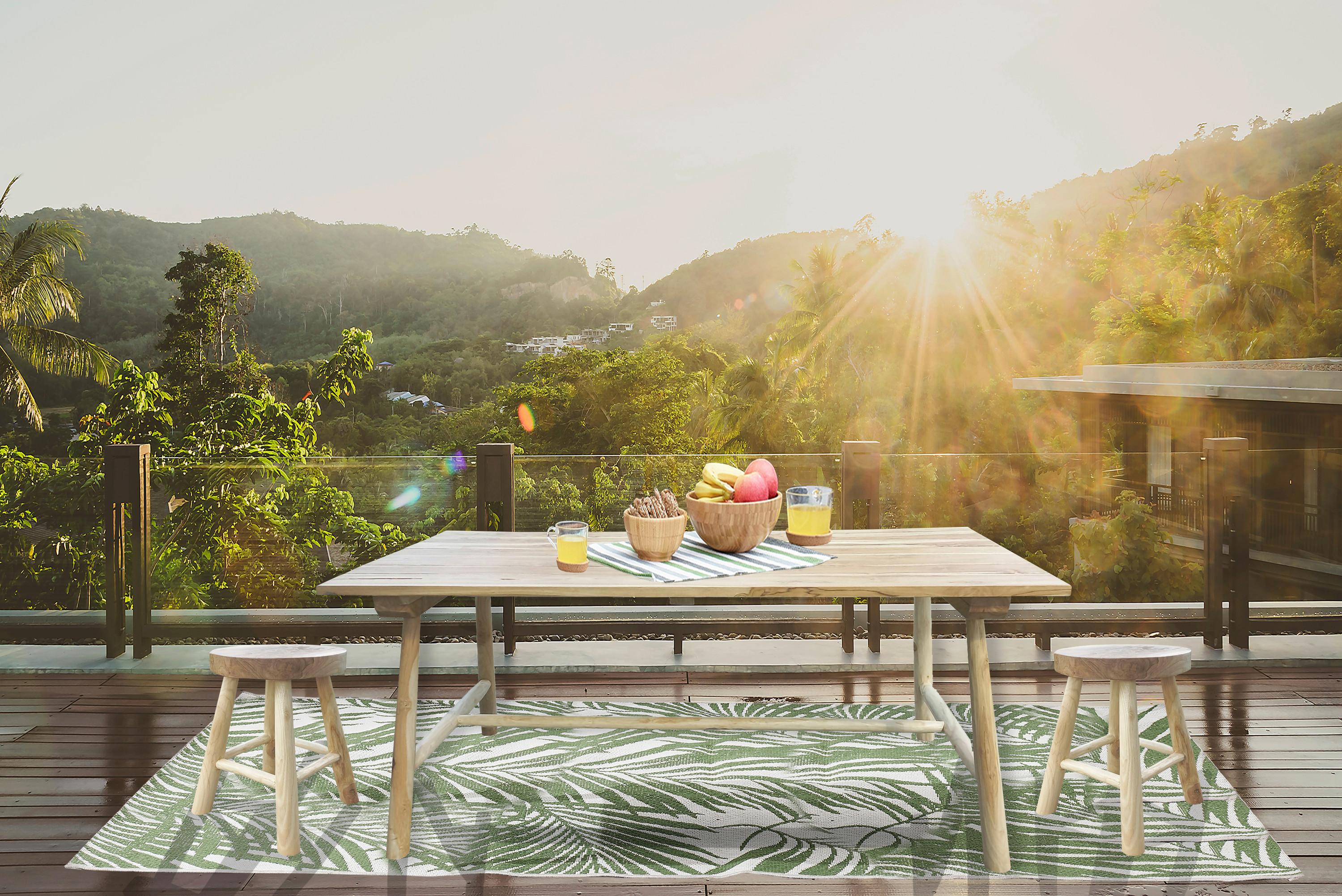 Gartentisch Naturfarben - Naturfarben, Natur, Holz (180/90/77cm) - Gardenson