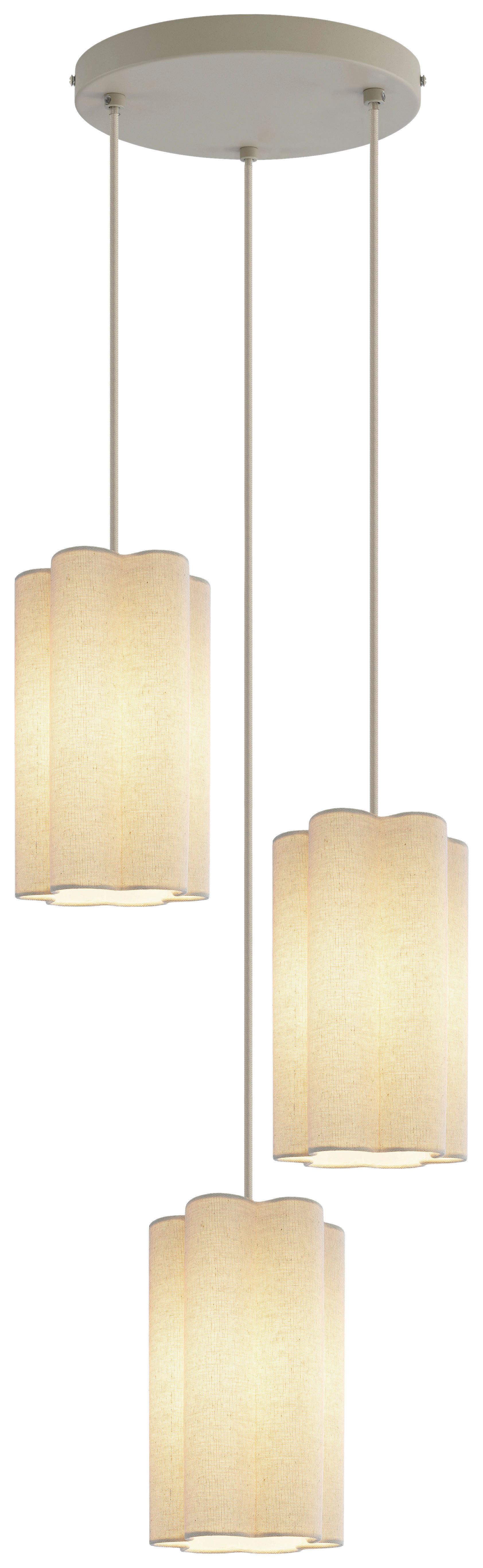 LAMPA WISZĄCA DALMA - beżowy, Trend, tworzywo sztuczne/metal (34/120cm) - Novel