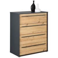 Komoda Adriano - antracit/hrast artisan, Trendi, pločasti materijal/plastika (80/94,8/41,2cm) - Modern Living