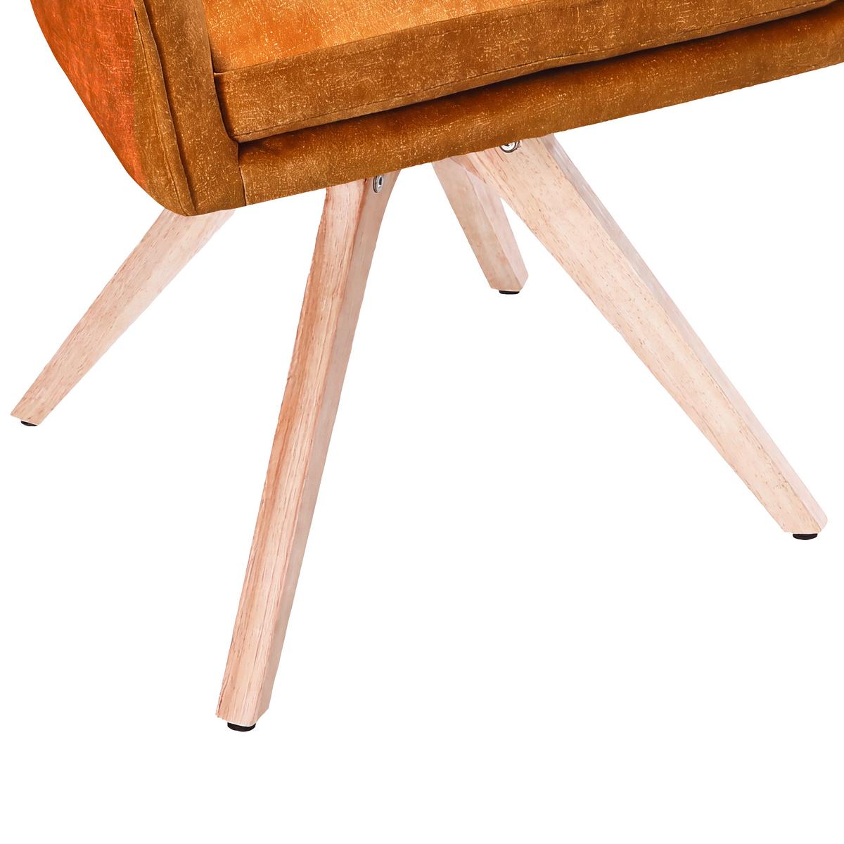 Naslanjač Lisa, Zlata - zlate barve/siva, Konvencionalno, tekstil/les (62/83/63cm)