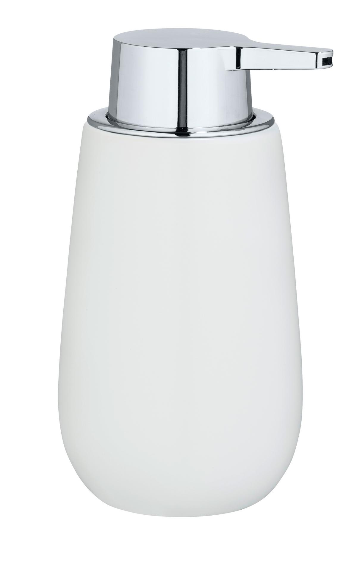 DOZOWNIK NA MYDŁO BADI - biały, Basics, ceramika (9,5/16/8cm) - Wenko