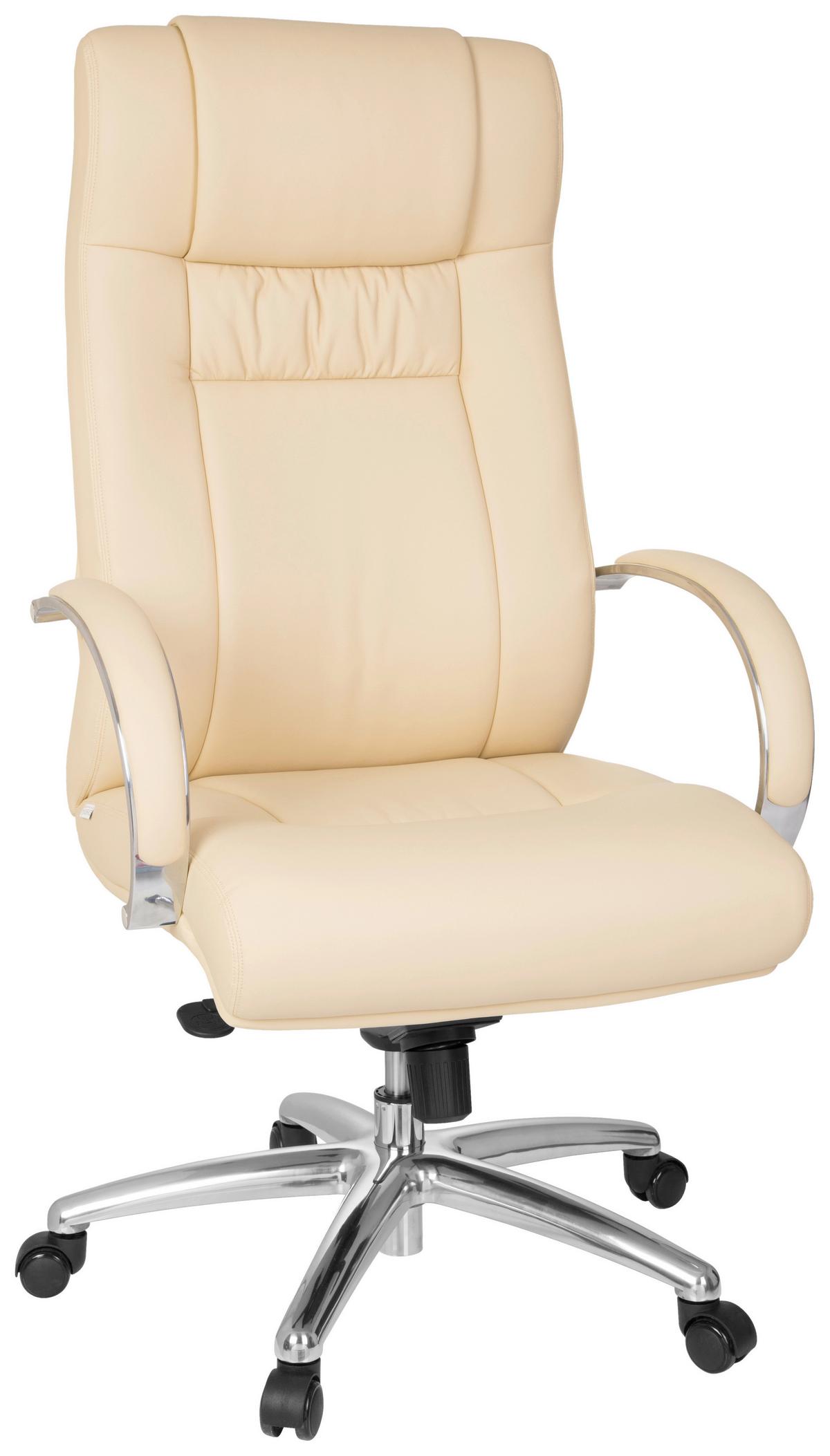 Pisarniški Stol Xxl G 600, Bež - srebrne barve/bež, Basics, kovina/umetna masa (60/131/49cm) - MID.YOU