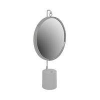 SCHMINKSPIEGEL EVFKD-WHT-SIV - Weiss/Silberfarben, Lifestyle, Glas/Metall (41/75/14cm) - Kayoom