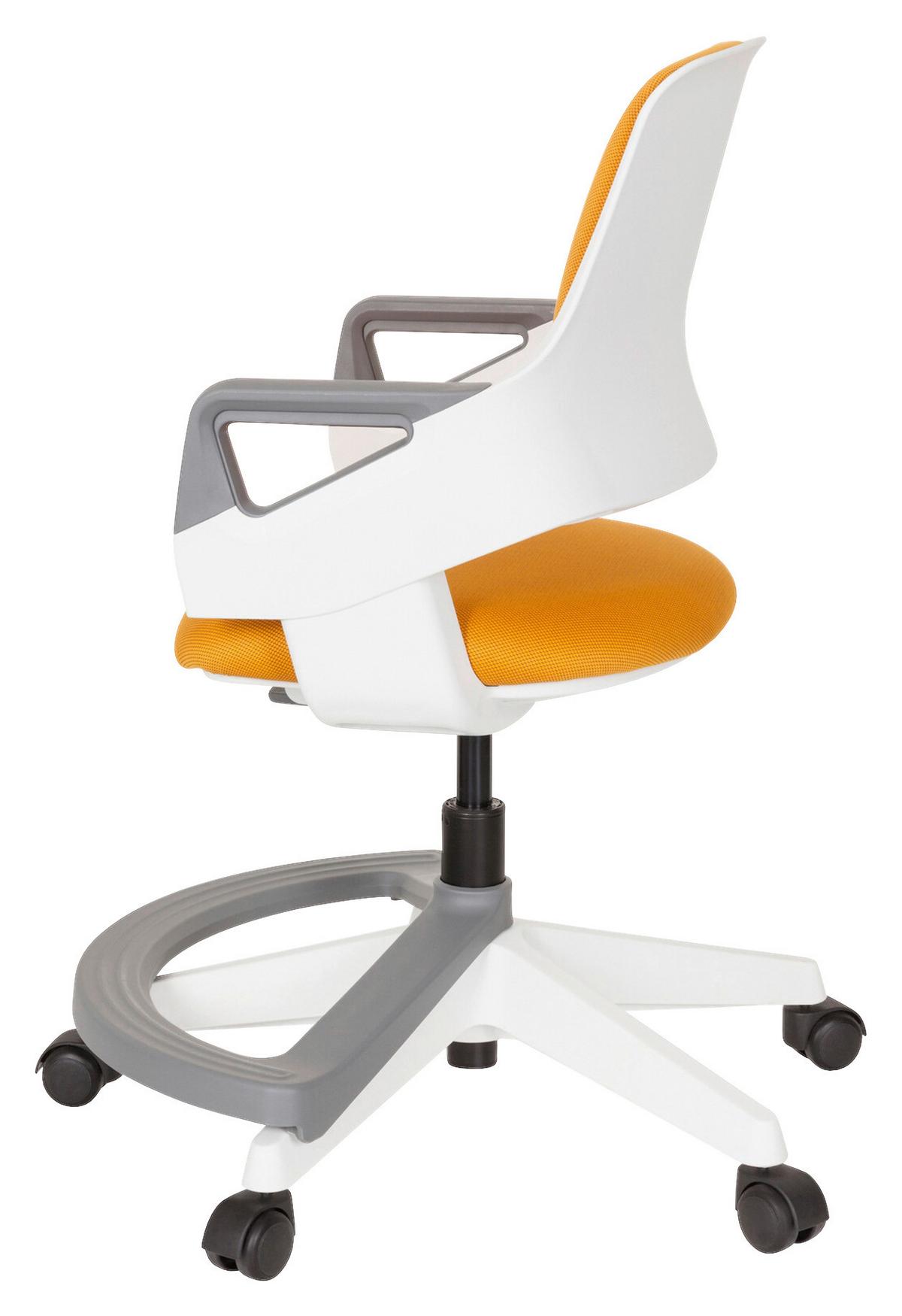Jugenddrehstuhl Kid Flex ca. 53x80-93x60 cm Orange - Orange/Weiß, Basics, Kunststoff (53/80-93/60cm) - MID.YOU