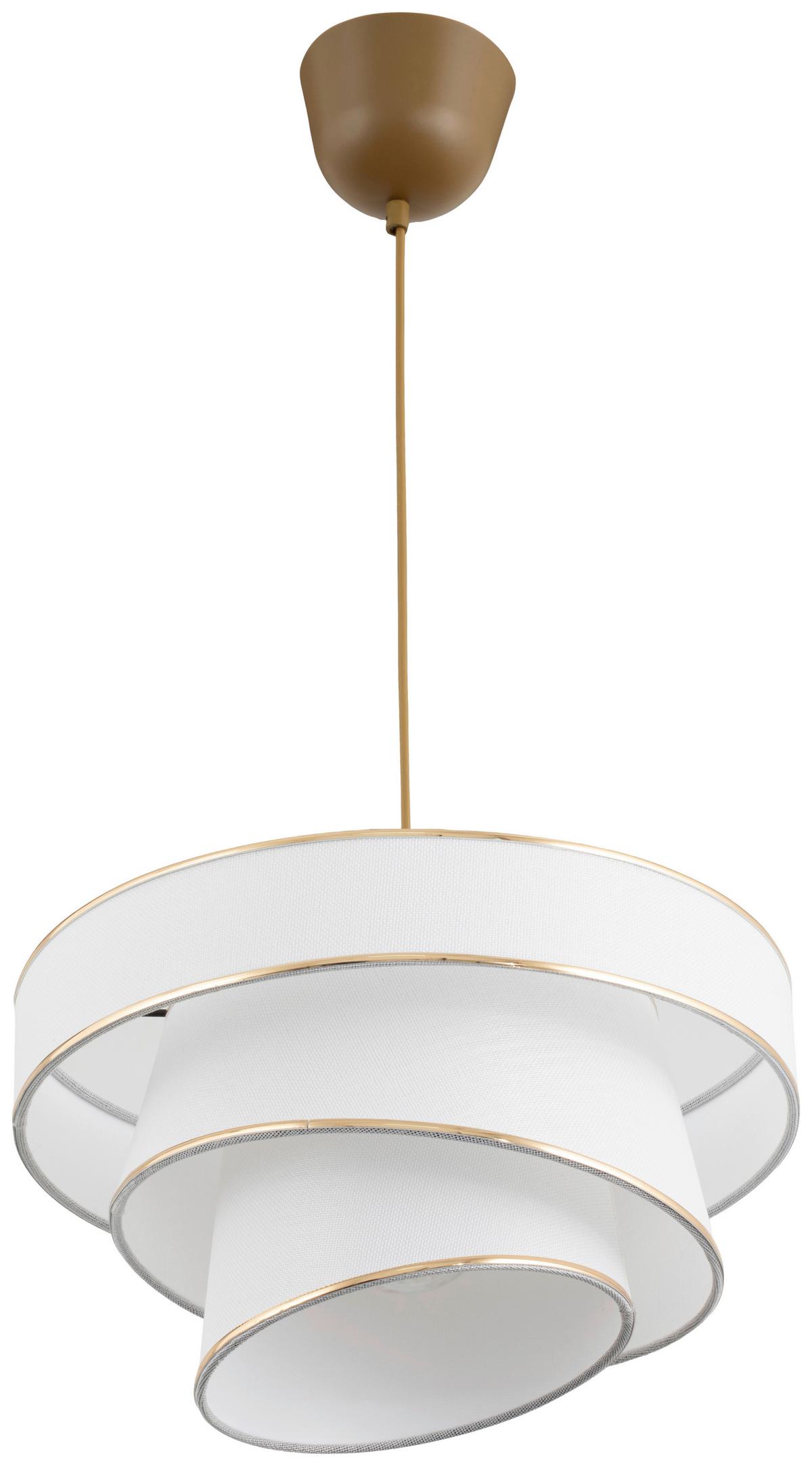 LAMPA WISZĄCA PEGGY - biały, Trend, tworzywo sztuczne/metal (40/125cm) - Novel