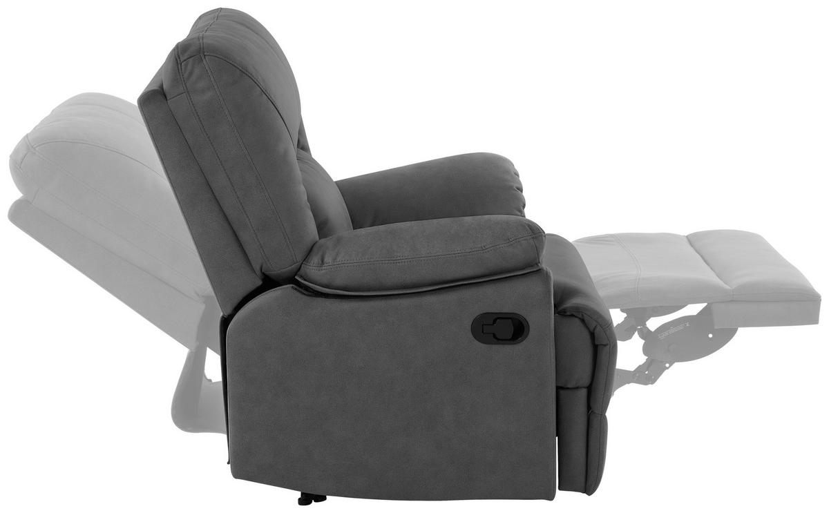 Počivalnik Clara, Siva - siva/črna, Konvencionalno, kovina/tekstil (89/99.5/94cm) - Livetastic