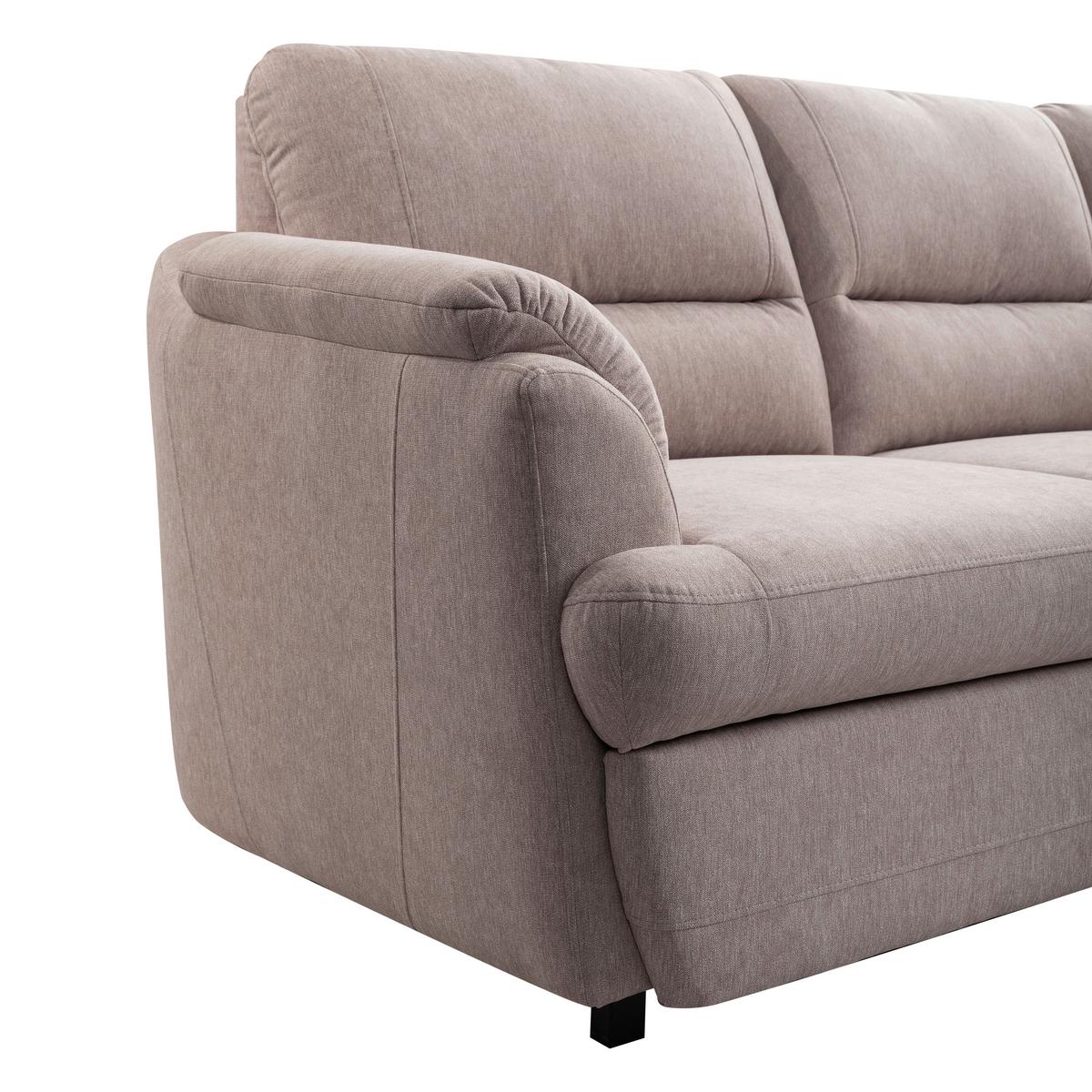 Canapea modulara GUSTO - grej, Basics, textil (240/200cm) - Modern Living