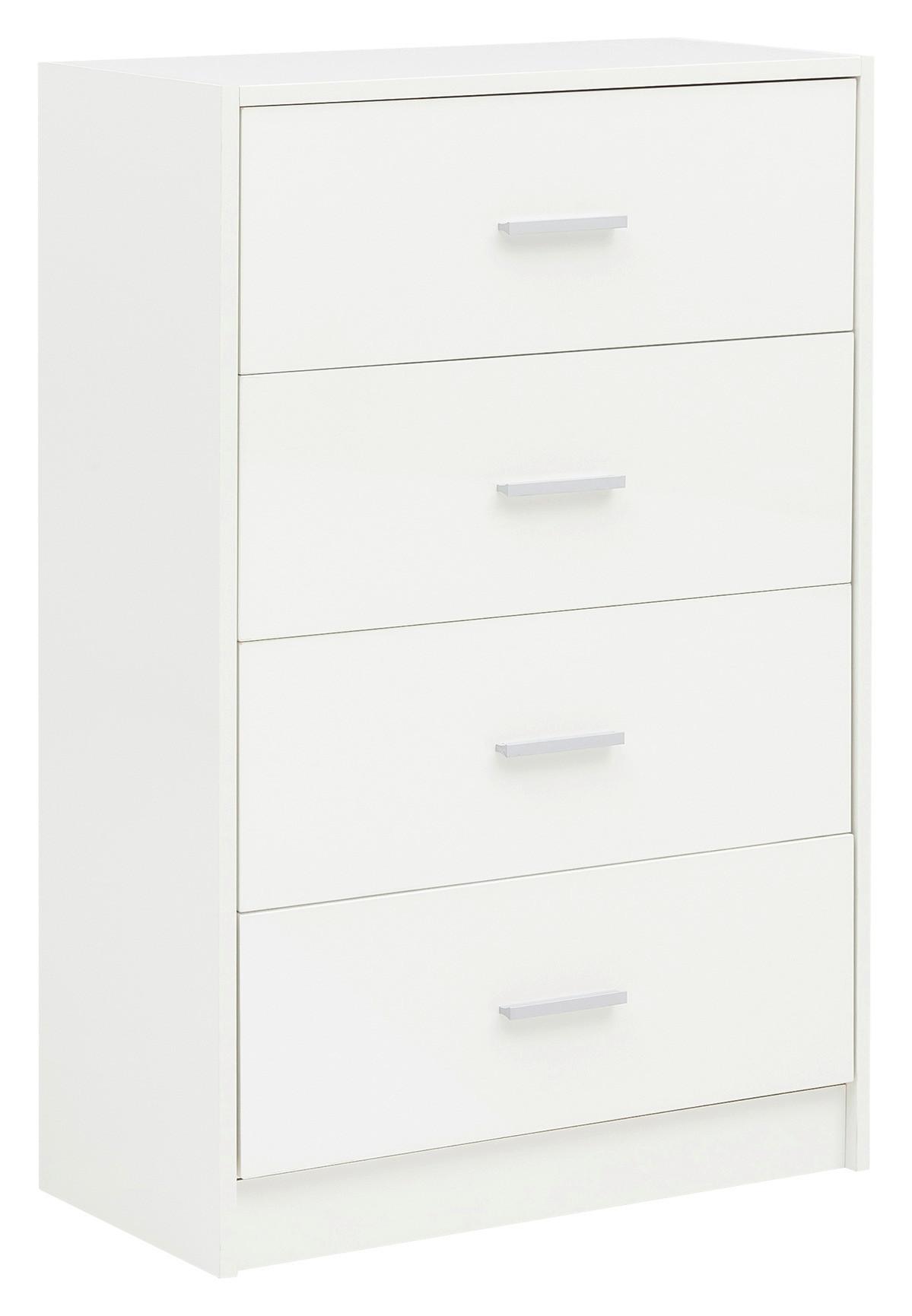 Visoka Komoda Highboard - bela/barve aluminija, Konvencionalno, kovina/leseni material (60/90/30cm) - MID.YOU
