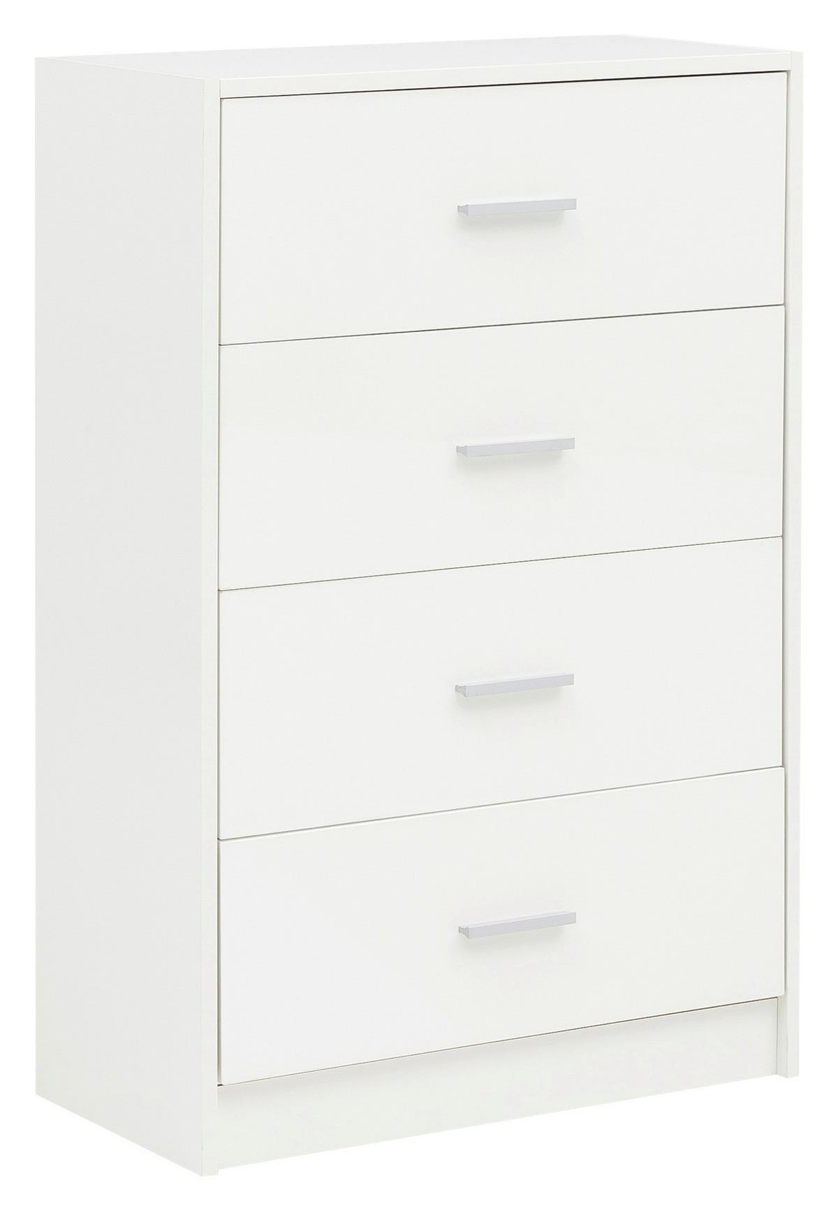 Visoka Komoda Highboard - bela/barve aluminija, Konvencionalno, kovina/leseni material (60/90/30cm) - MID.YOU