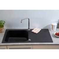 Granitspüle Orlando ca. 100x22,5x50 cm Schwarz - Schwarz, Trend, Stein (100/22,5/50cm) - Respekta