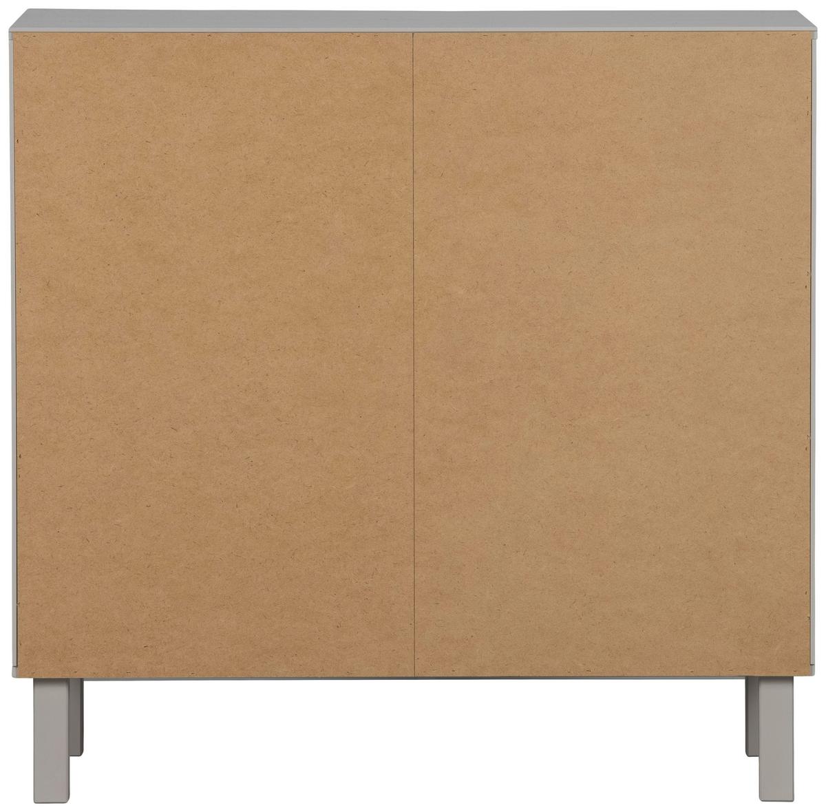 Kommode Madu Hellgrau B: 94cm - Goldfarben/Hellgrau, Design, Holz/Metall (94/91/52cm) - Livetastic
