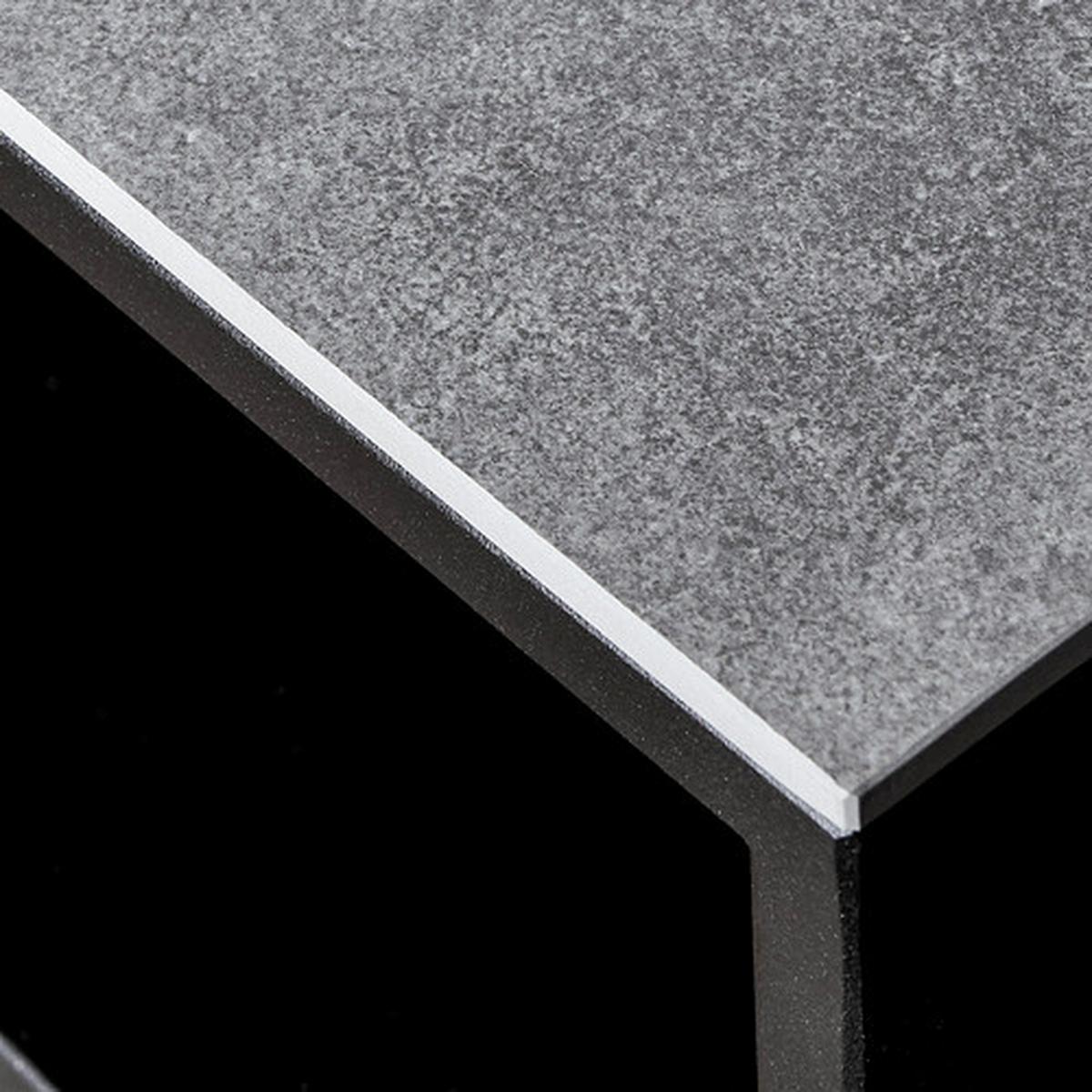STOLIK KAWOWY MARVIN - czarny/szary, Design, metal/ceramika (65/65/41,5cm) - Johann Jakob