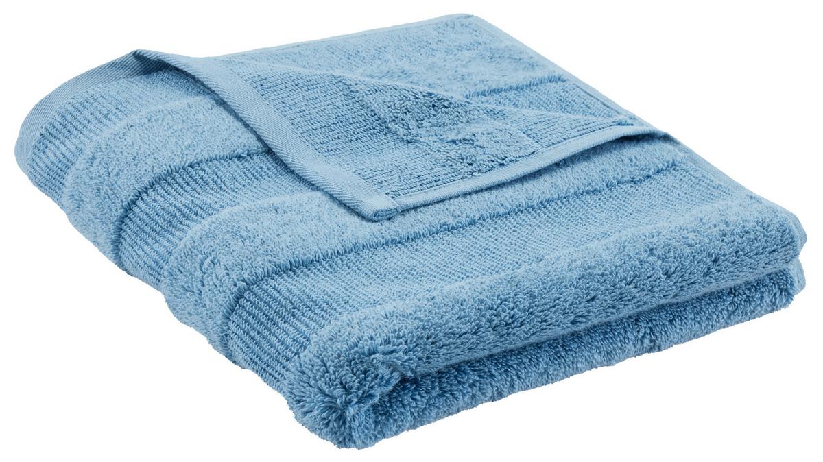 Handtuch Chris in Blau ca. 50x100cm - Blau, Textil (50/100cm) - Premium Living