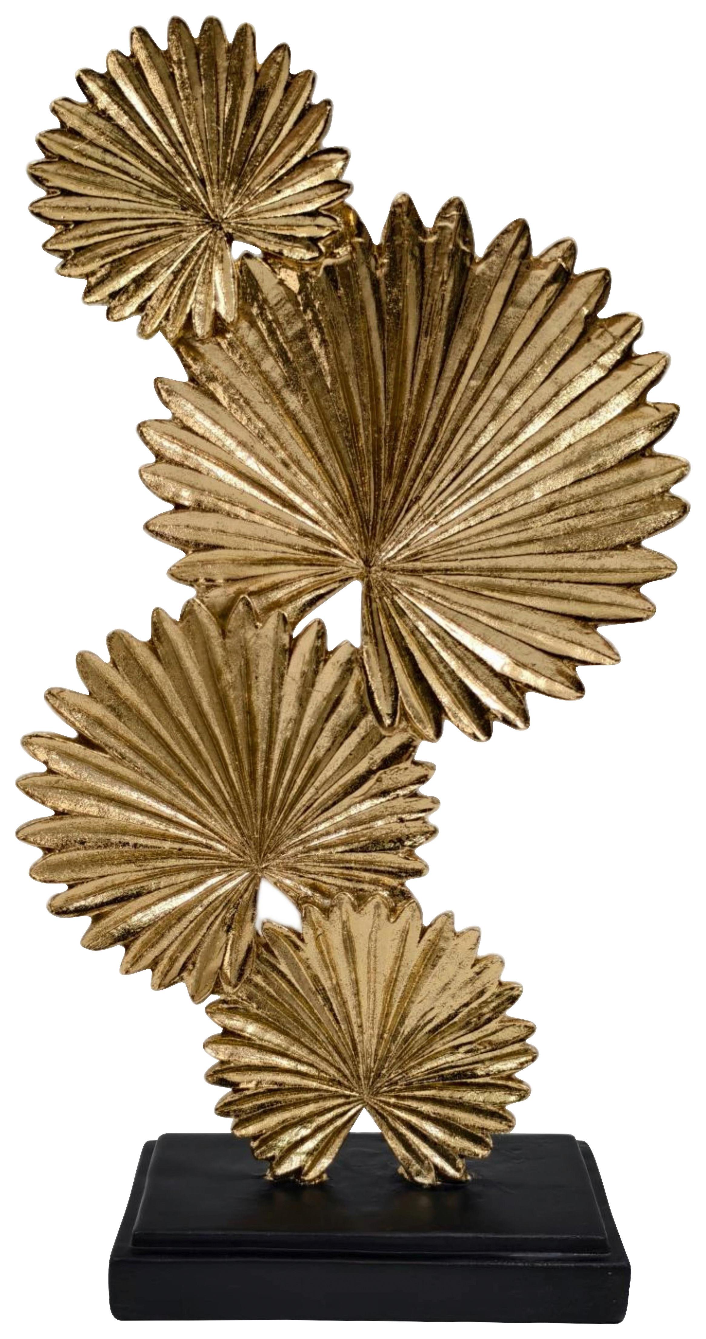 Skulptura Edith - zlate barve/črna, Moderno, naravni materiali (16,5/30/6,5cm) - Mömax