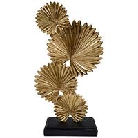 Skulptura Edith - zlate barve/črna, Moderno, naravni materiali (16,5/30/6,5cm) - Mömax