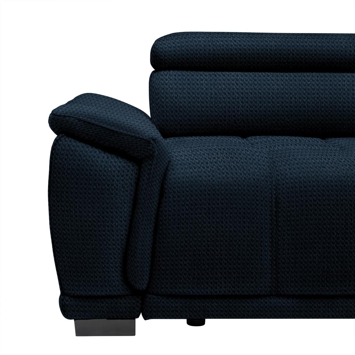 Kutna Garnitura Gremio - tamno plava/crna, Moderno, tekstil/plastika (283/206cm) - Modern Living