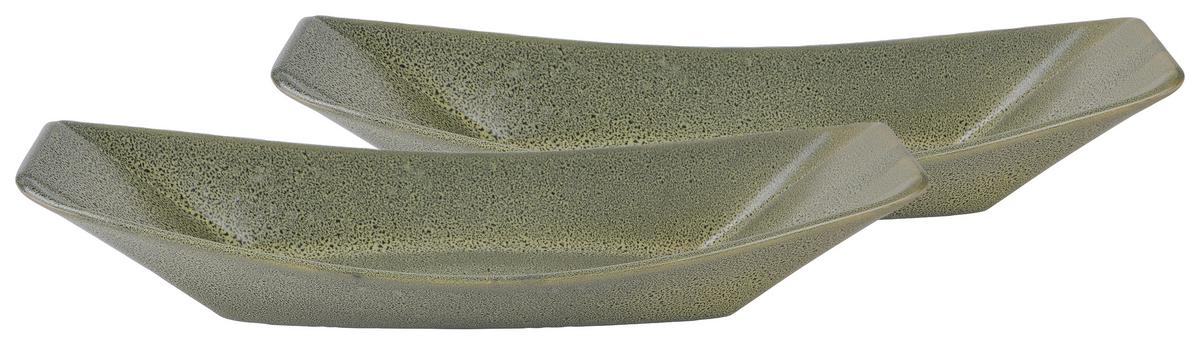 Set Posod Street Boat, 2-Delni - zelena, Basics, keramika (31/12cm) - Creatable