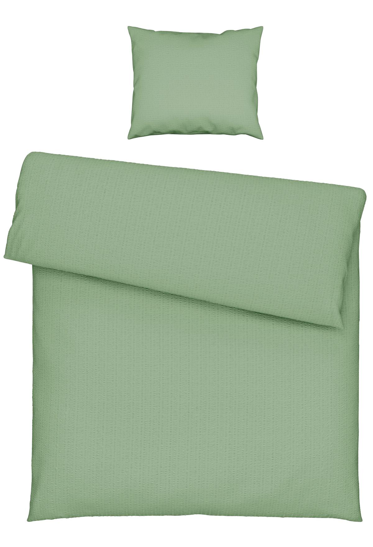 BETTWÄSCHESET GISI - Grün, Konventionell, Textil (160/210cm) - Modern Living