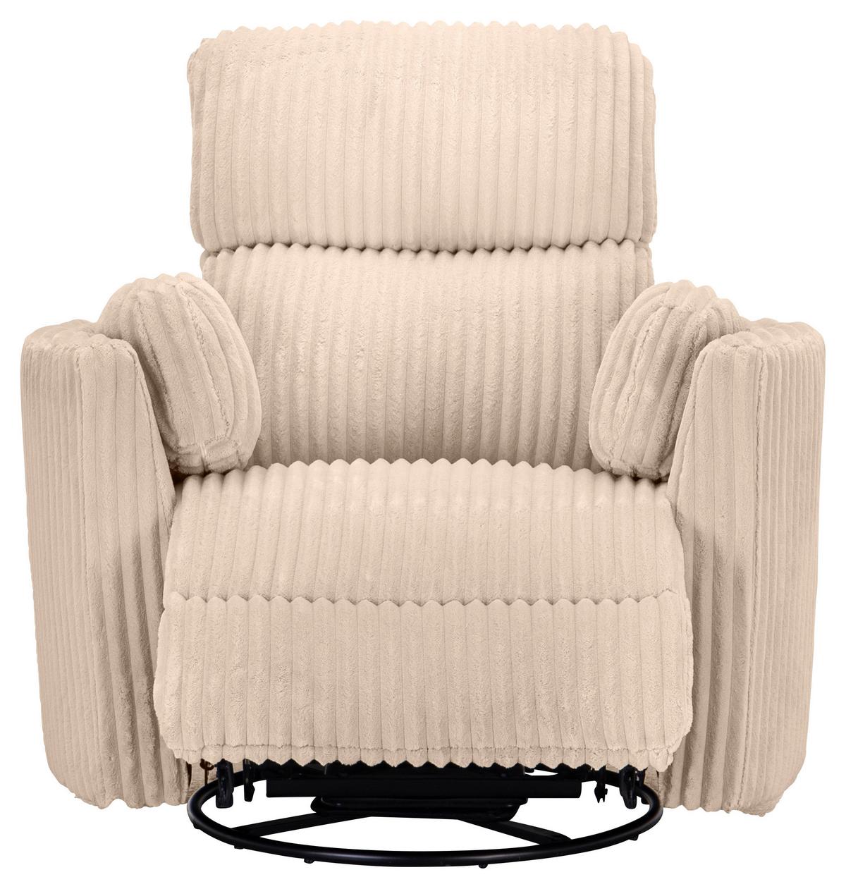 Fotelj Palermo, Bež - črna/bež, Design, kovina/tekstil (100.5/96/103.5cm) - Livetastic