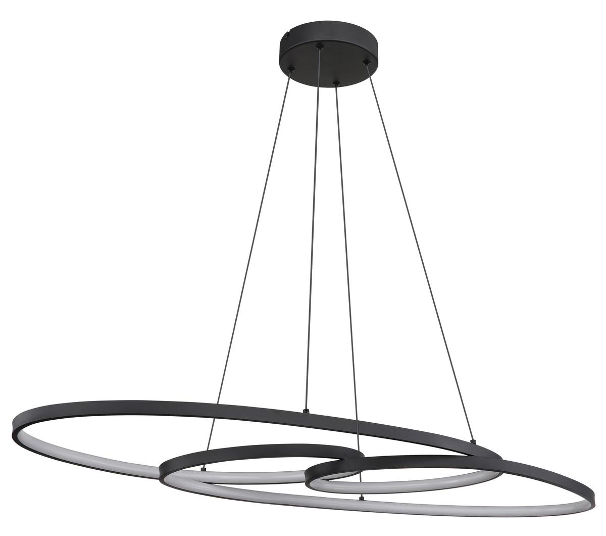 LED-HÄNGELEUCHTE 67177-40 SPIRA - Weiss/Schwarz, Design, Kunststoff/Metall (100/36/122cm) - Globo