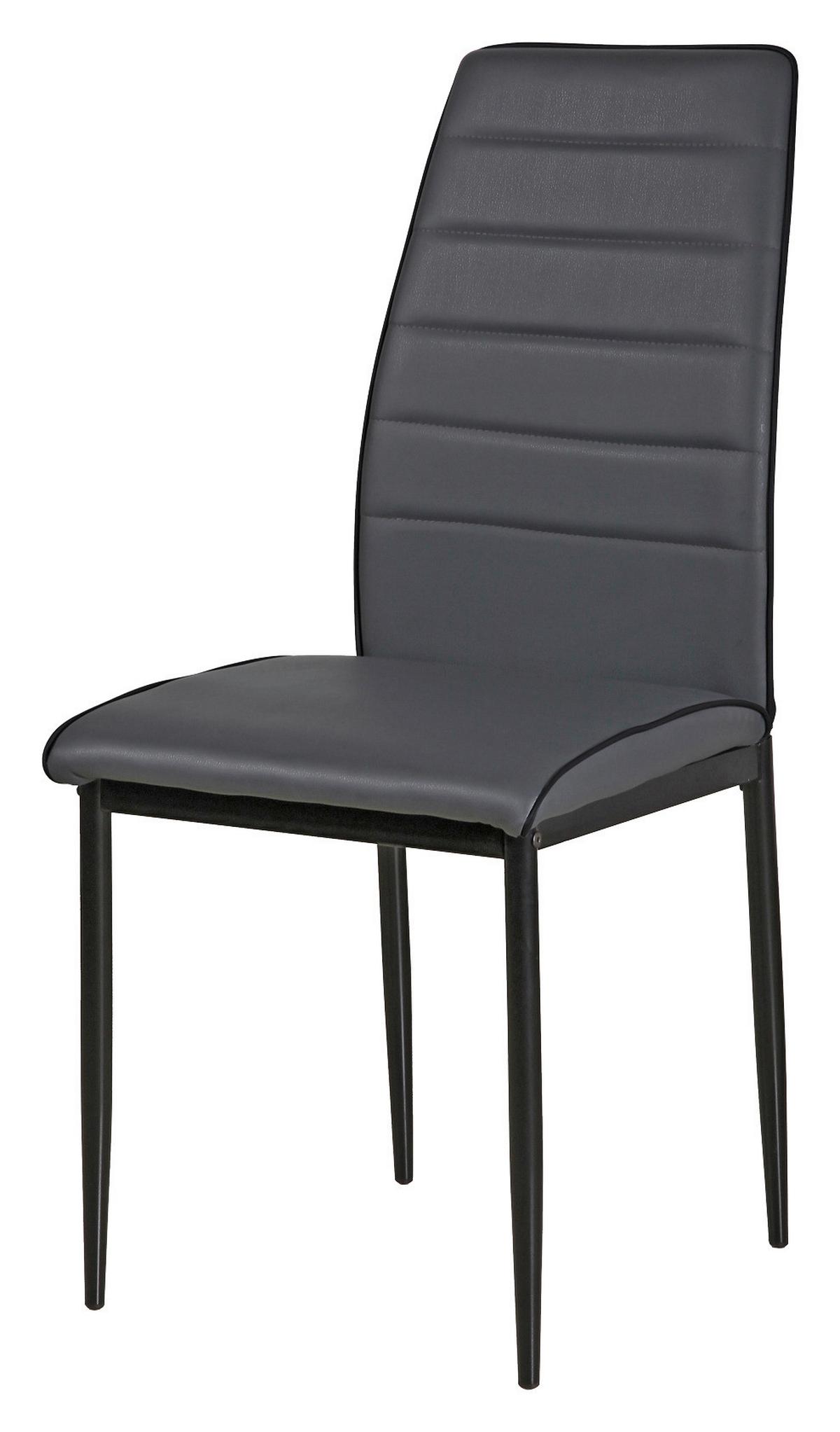 KRZESŁO IVANA - czarny/szary, Design, metal/tkanina (43,5/96/58cm) - Carryhome