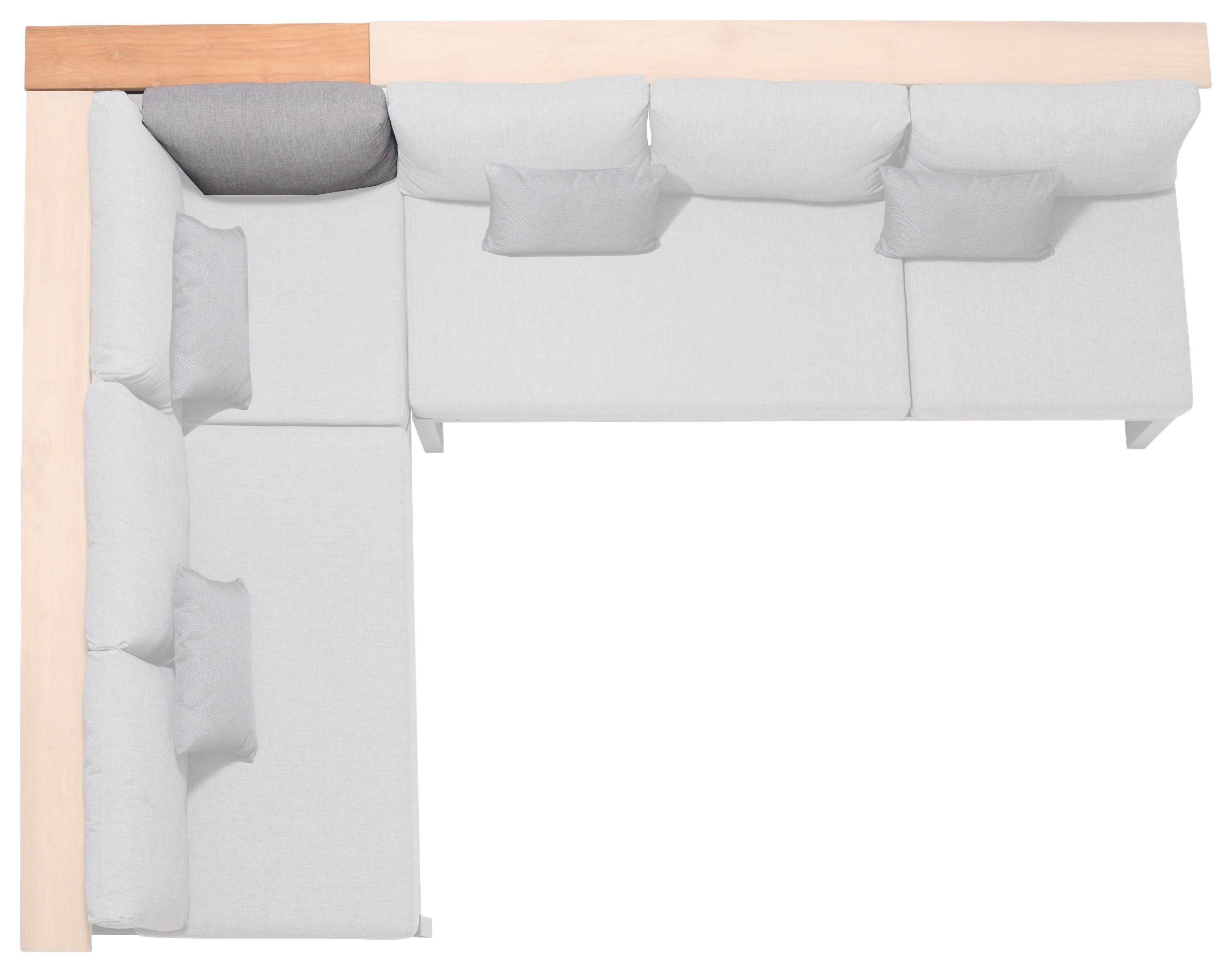 OPARCIE JIMMY - antracytowy/kolor drewna tekowego, Design, metal/drewno (88/25,5/41,5cm) - Amatio