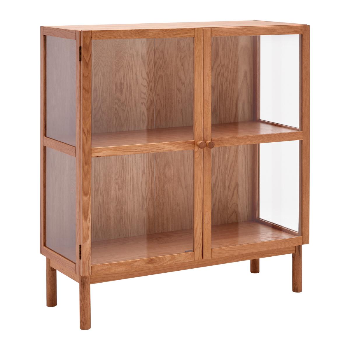 Komód Abir - tölgyfa színű, Modern, karton/Üveg (100/110/40cm) - Mömax