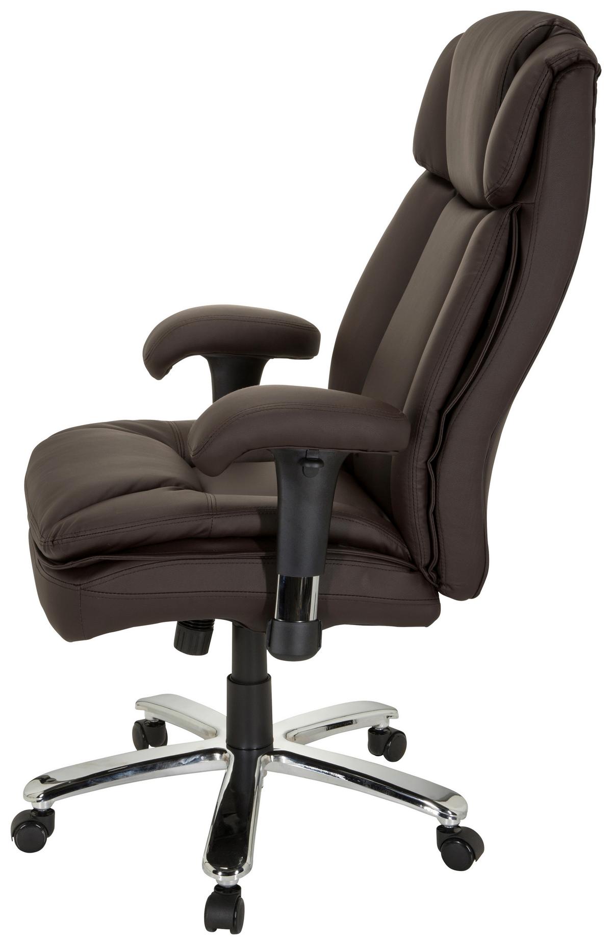 Pisarniški Stol Builder Xxl I, Temno Rjava - srebrne barve/temno rjava, Moderno, kovina/umetna masa (77/123/84cm) - MID.YOU